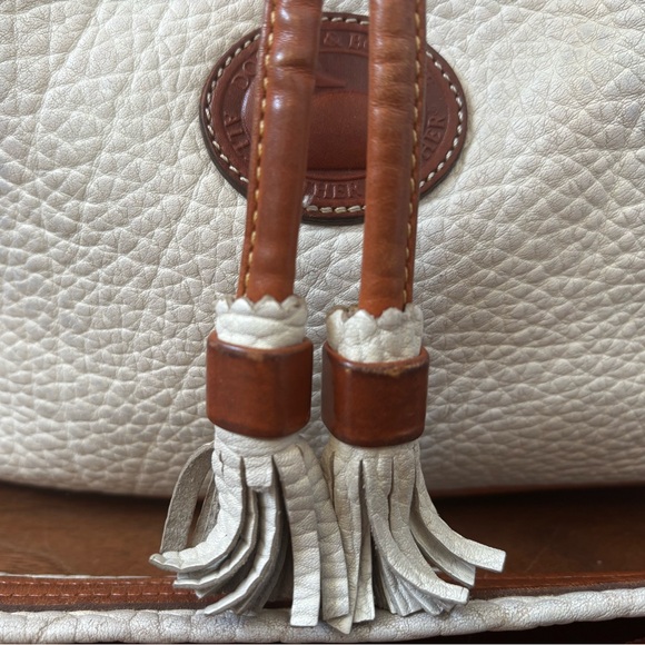 Vintage Dooney & Bourke Pebble Leather Bone Bucket Bag - Picture 8 of 15